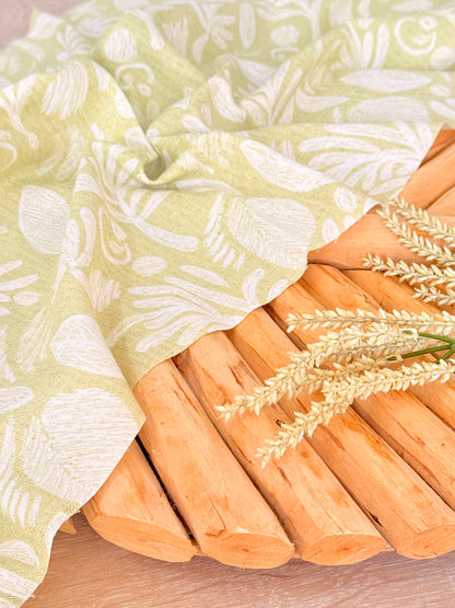 Printed Linen Slub Wild Strokes