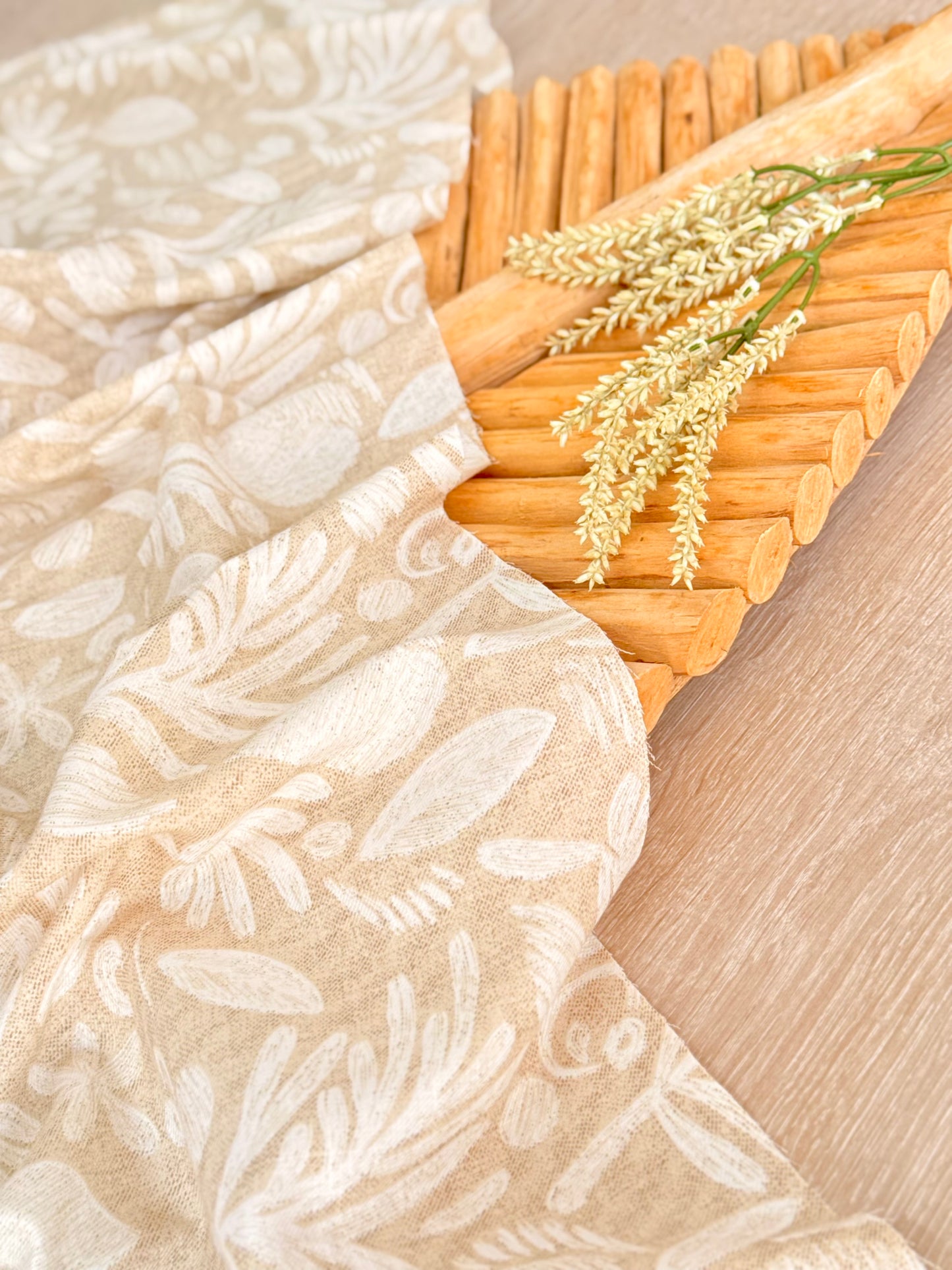 Printed Linen Slub Wild Strokes
