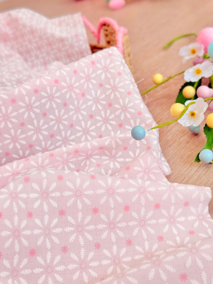 Puff Printed Cotton Blossom Grid