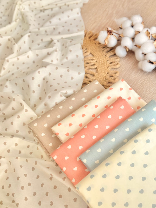 Cotton Twill Pastel Hearts