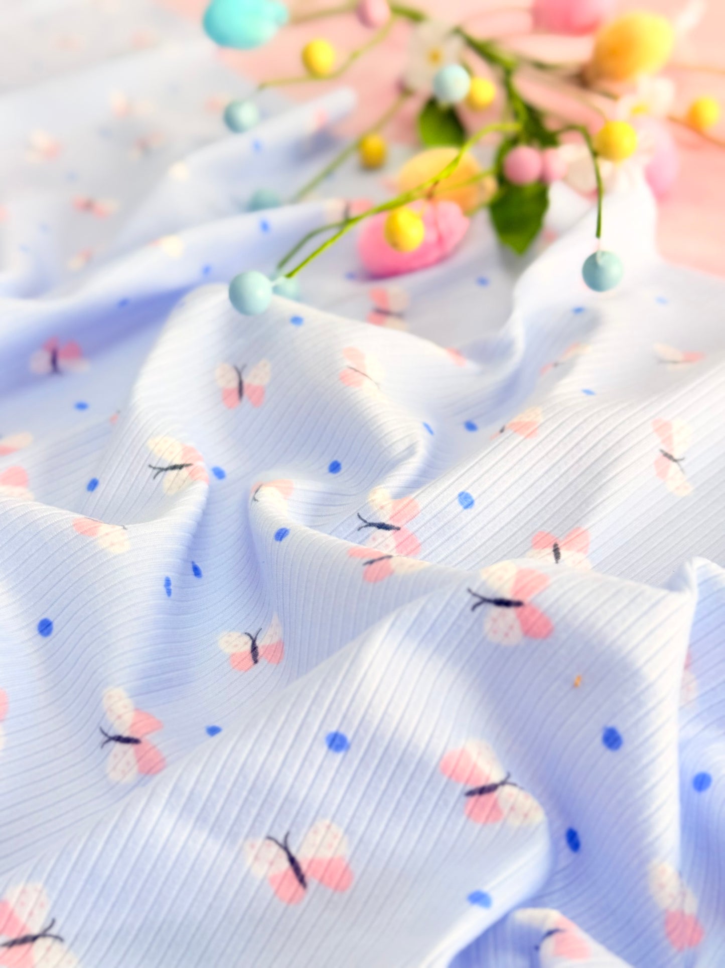 Printed Rib Butterfly Whispers