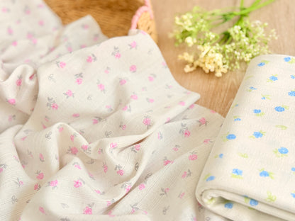 Printed Cotton Jersey Cottage Garden
