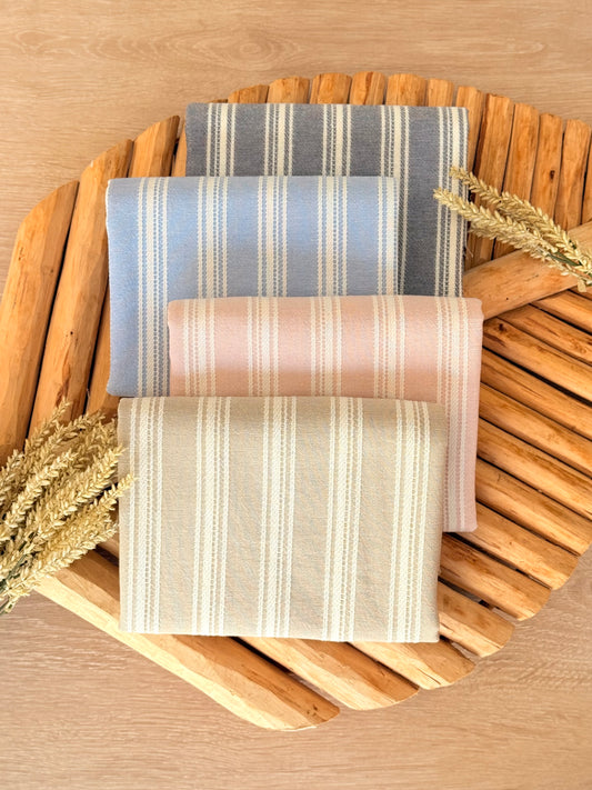 Artisanal Printed Linen Stripes 03