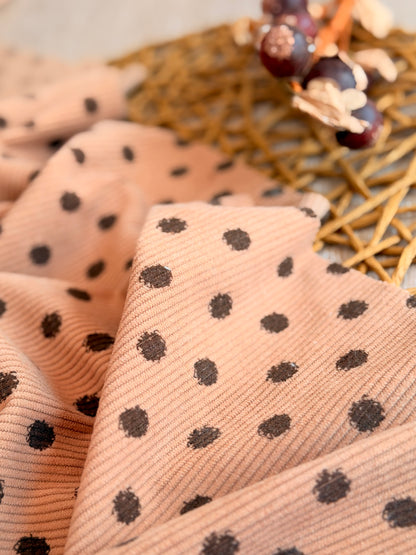 Printed Corduroy Mocha Dots