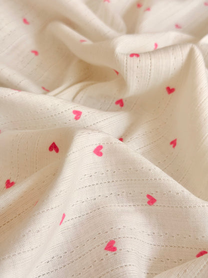 Printed Cotton Jersey Sweetheart Dots