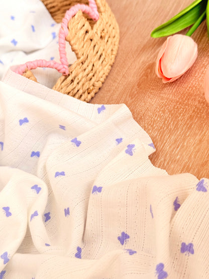 Printed Cotton Jersey Little Butterflies