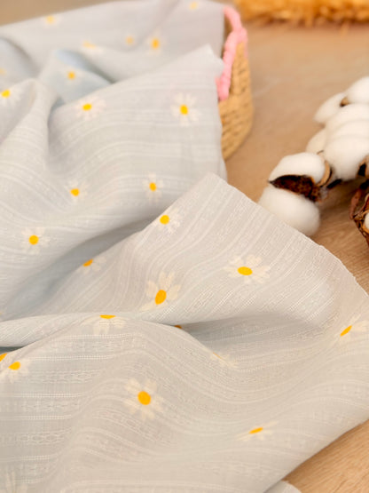 Embroidered Cotton Daisy Blush