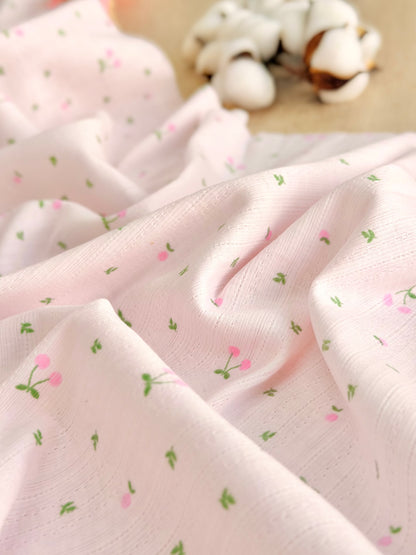 Printed Cotton Jersey Cherry Blossom