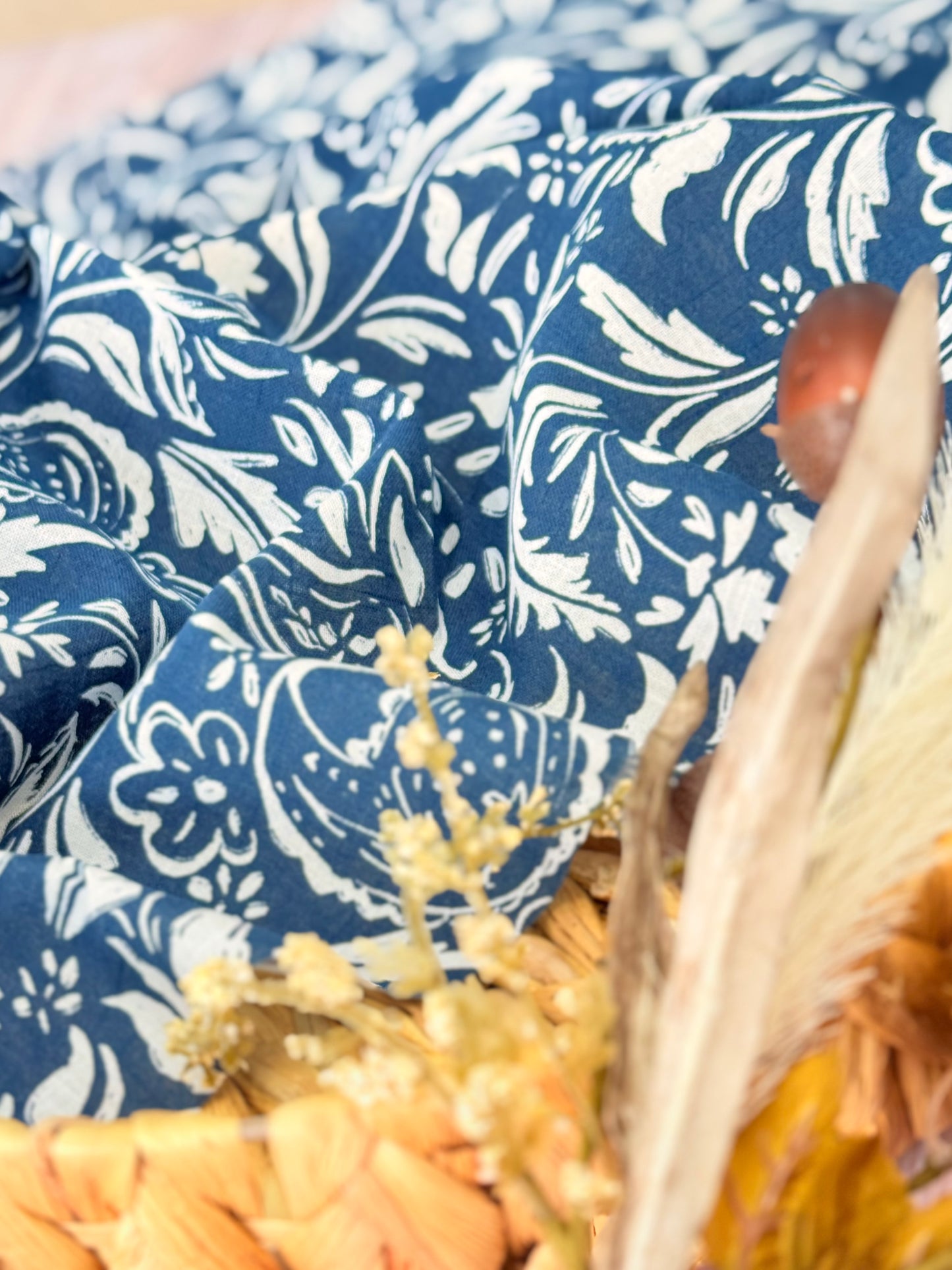 Printed Linen Rustic Garden