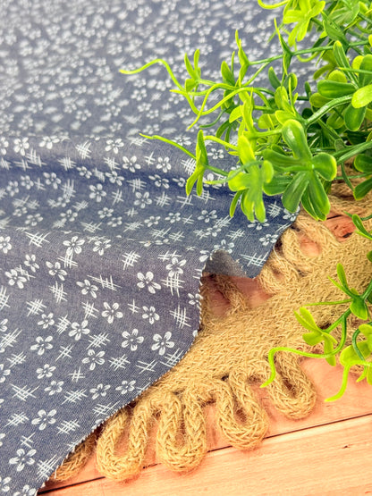 Printed Denim Midnight Garden