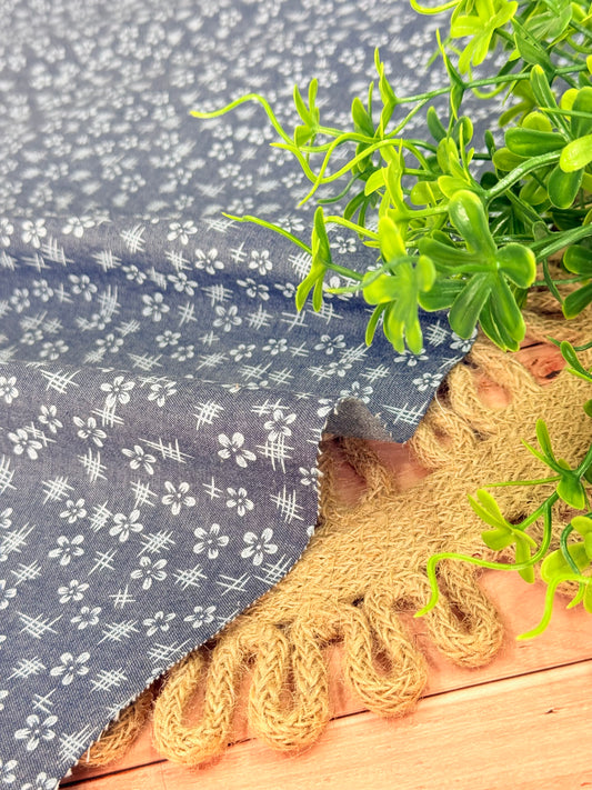 Printed Denim Midnight Garden