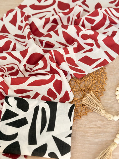 Printed Slub Linen Palma Brava