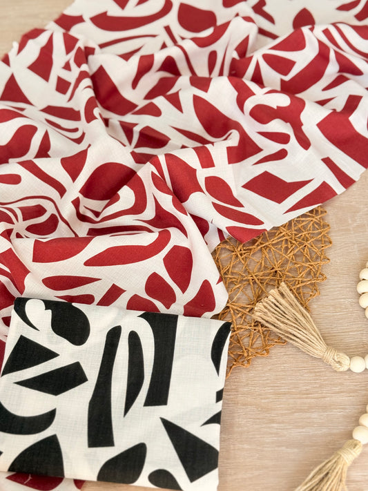 Printed Slub Linen Palma Brava