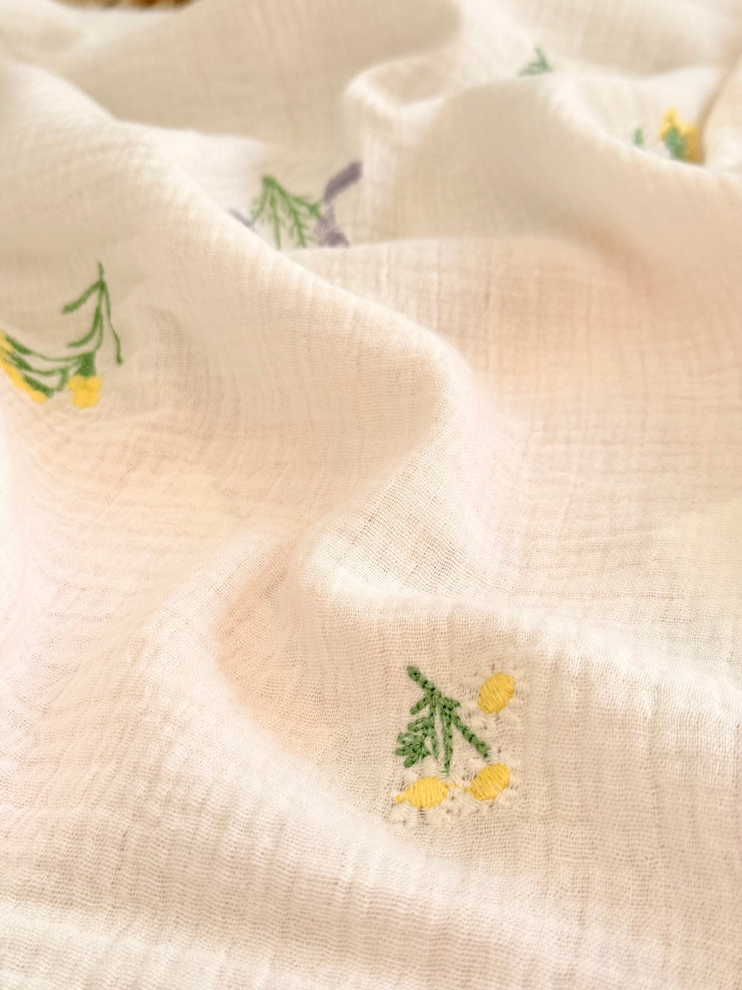 Muselina Bordada Lavender Meadow