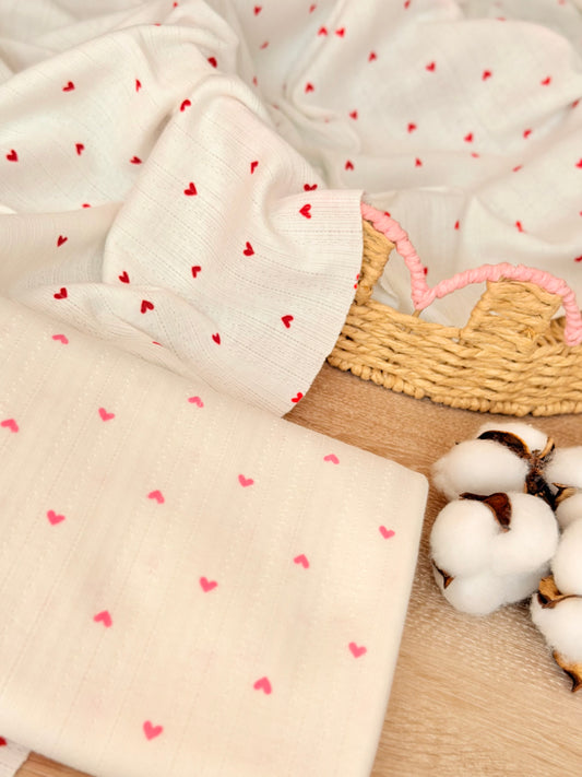Printed Cotton Jersey Sweetheart Dots