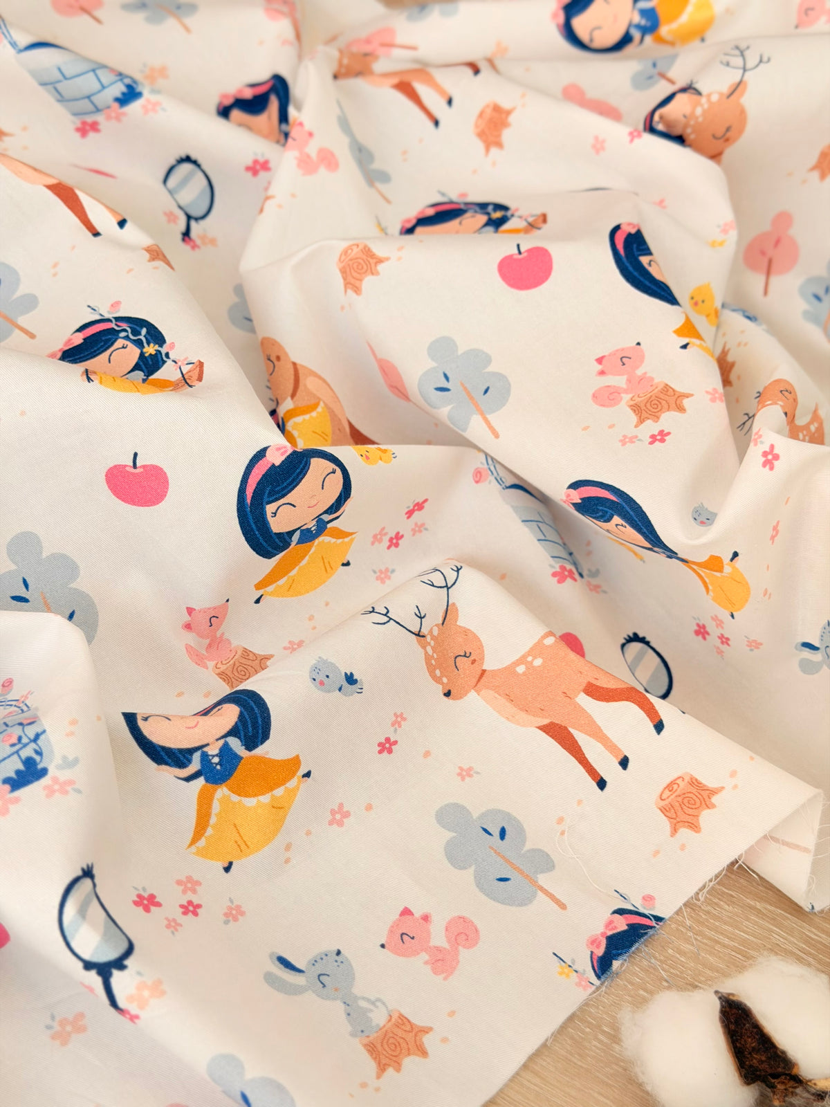 Cotton Twill Snow White Forest