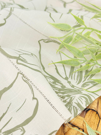 Embroidered Cotton Bloom Lines