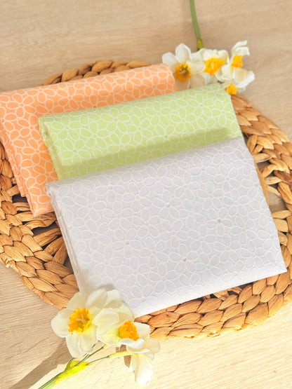 Printed Holl Out Cotton Spring Petals