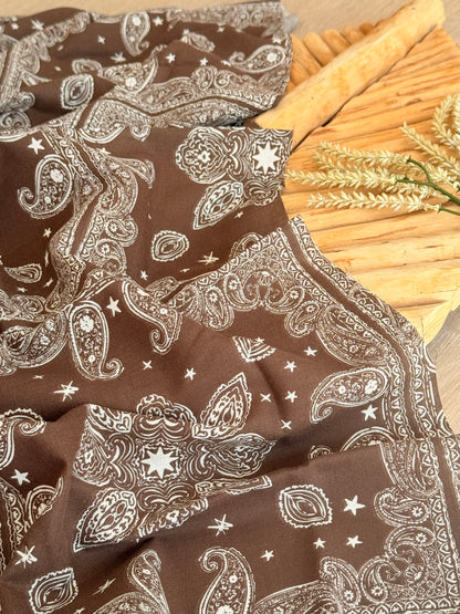 Printed Linen Desert Paisley