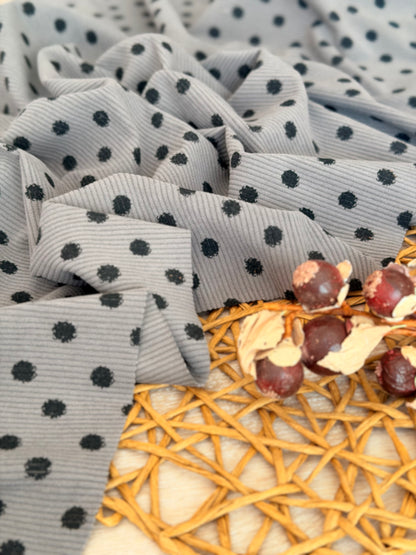 Printed Corduroy Mocha Dots