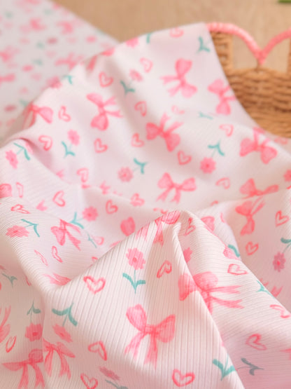 Printed Rib Sweet Bow Garden