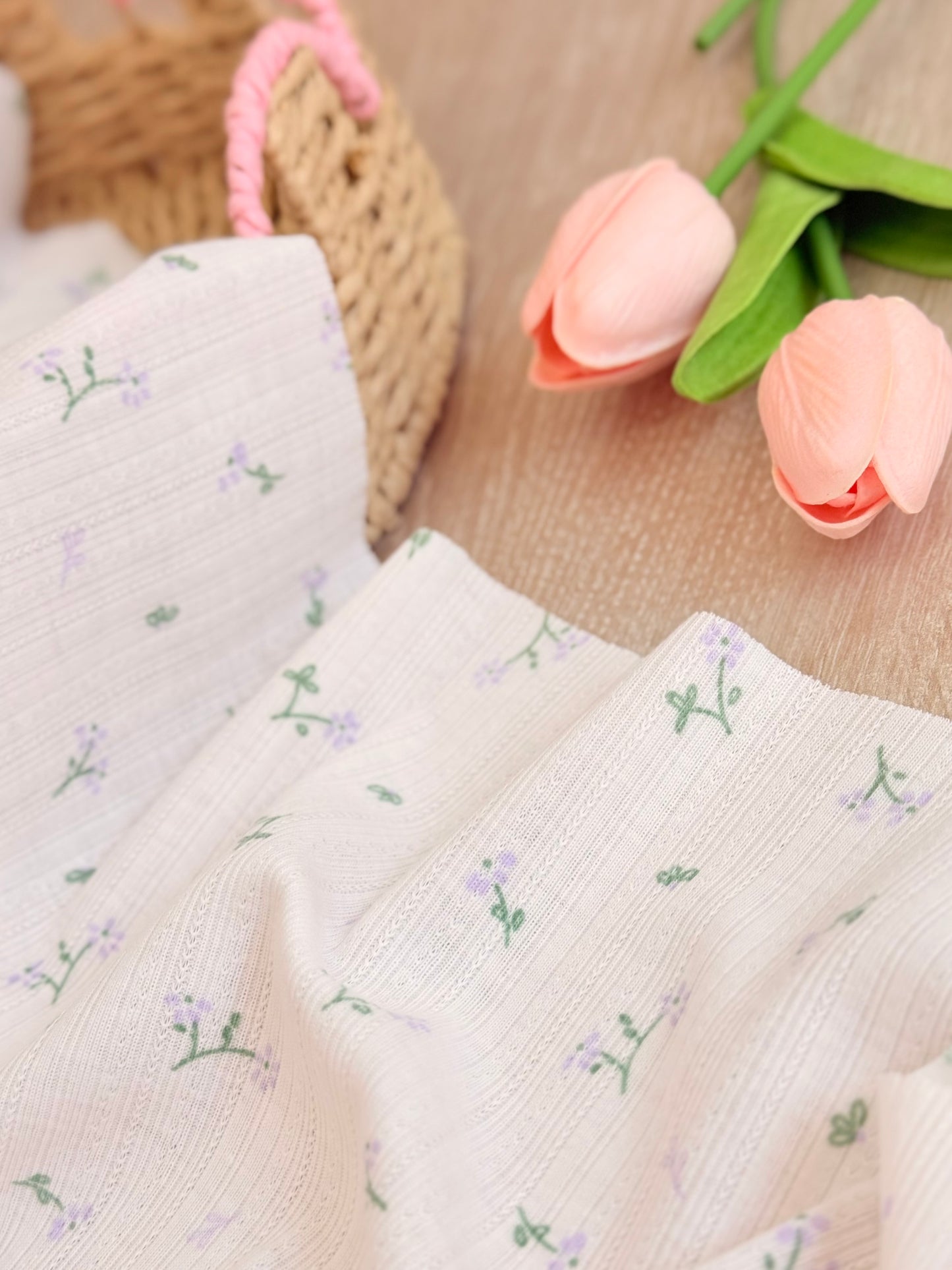 Printed Cotton Jersey Petite Meadow