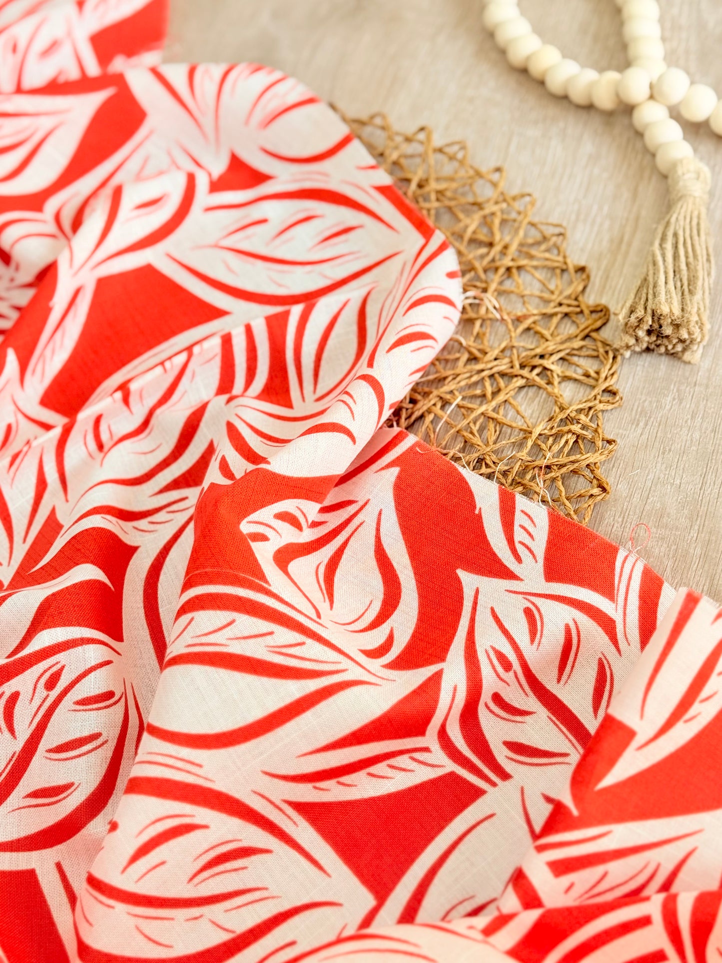 Printed Linen Tropical Trace