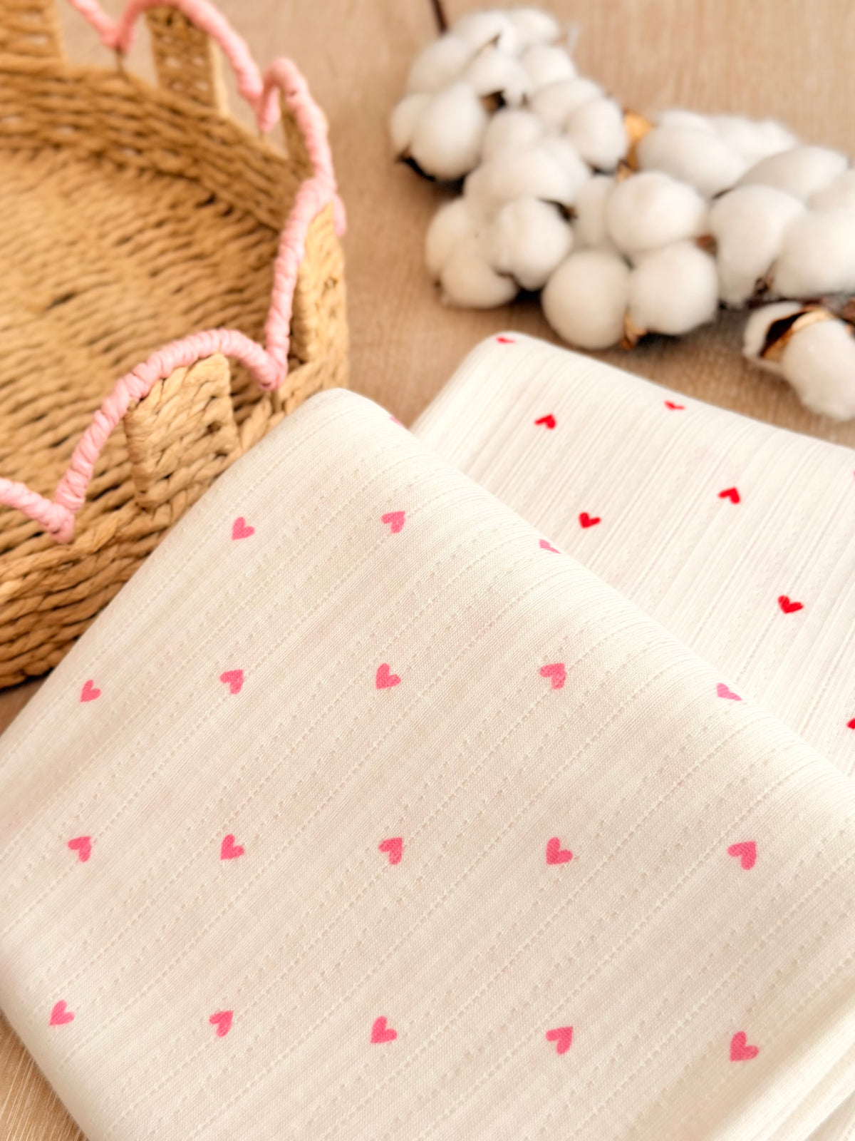 Printed Cotton Jersey Sweetheart Dots