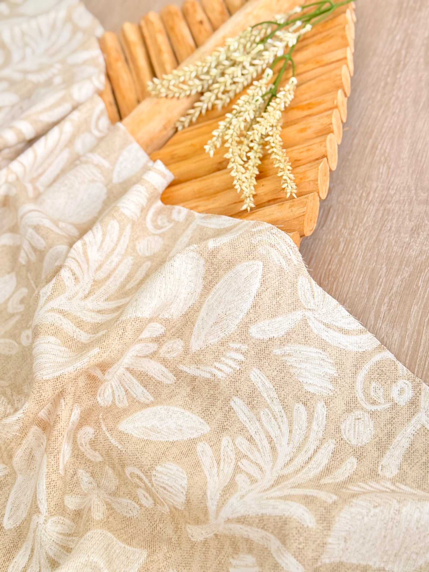 Printed Linen Slub Wild Strokes