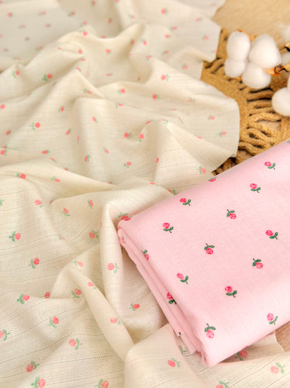 Printed Cotton Jersey Blush Petals
