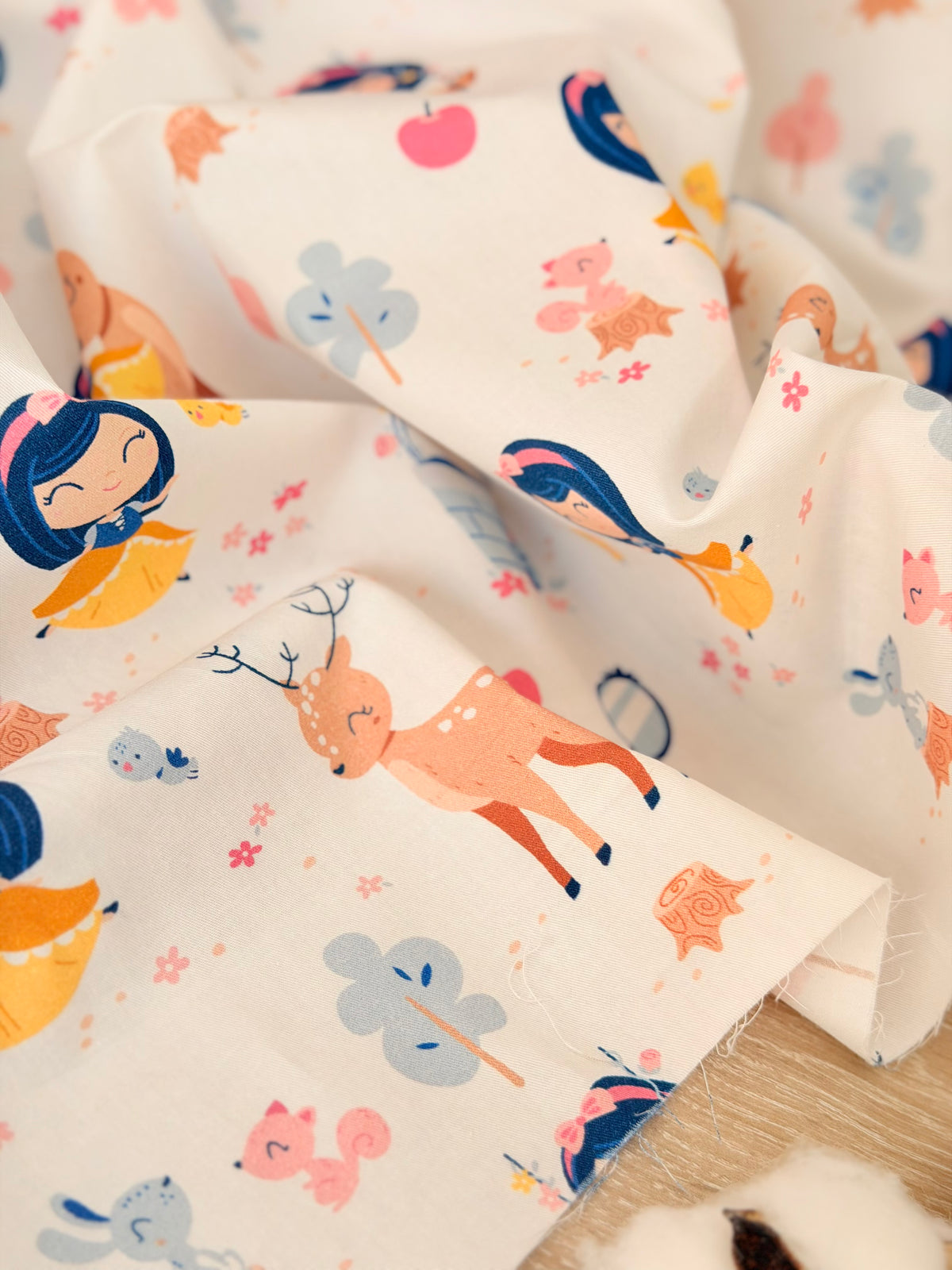 Cotton Twill Snow White Forest
