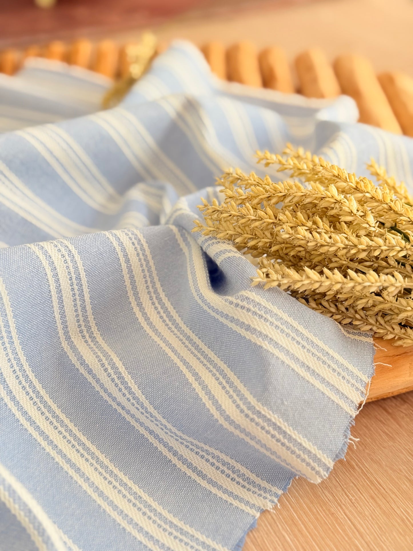 Artisanal Printed Linen Stripes 03