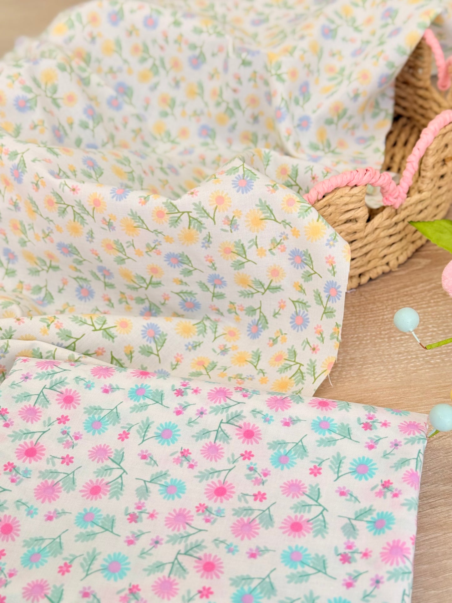 Printed Cotton Pastel Meadow