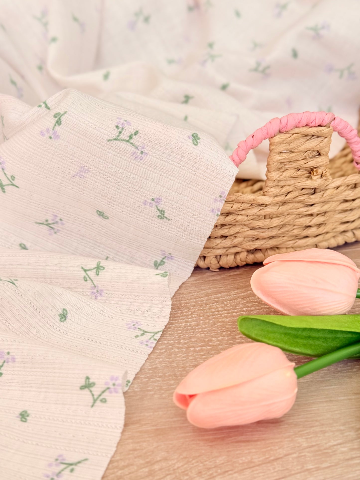 Printed Cotton Jersey Petite Meadow