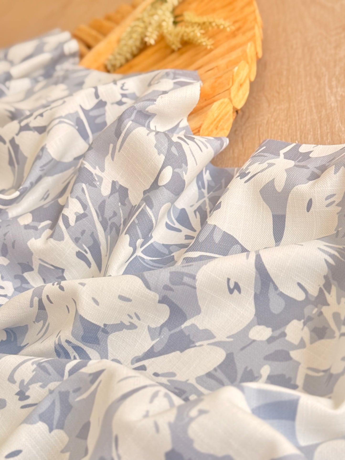 Printed Linen Slub Island Bloom