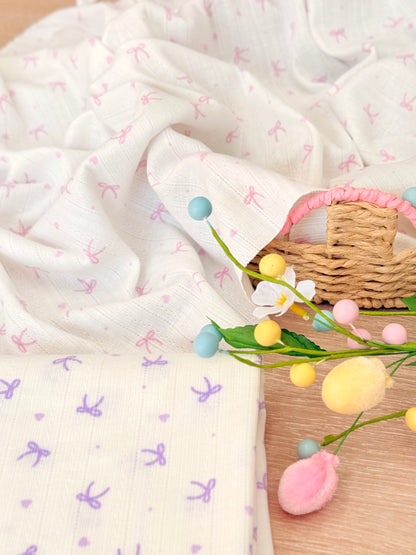 Printed Cotton Jersey Tiny Bows