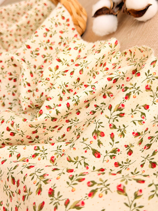Cotton Twill Rosebud Garden