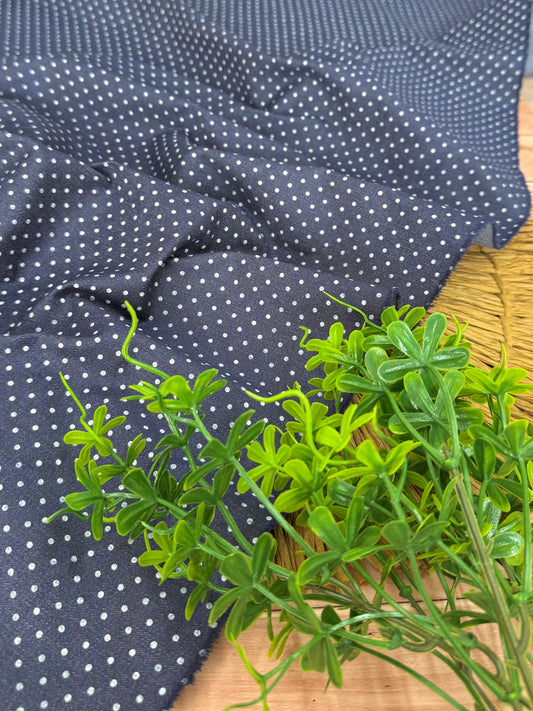 Printed Denim Dark Dots