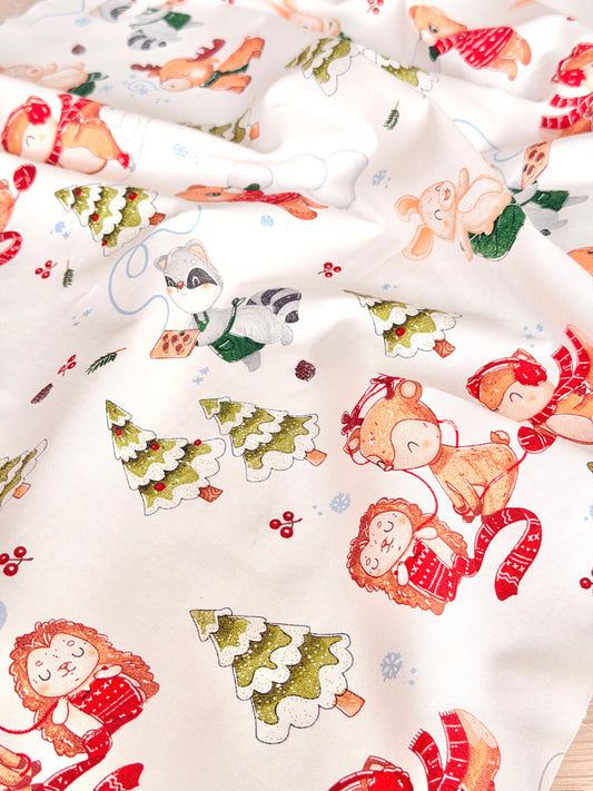 Cotton Twill Woodland Christmas