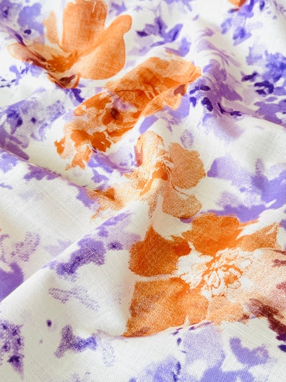 Printed Linen Begonia