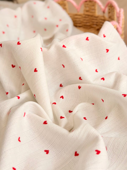 Printed Cotton Jersey Sweetheart Dots