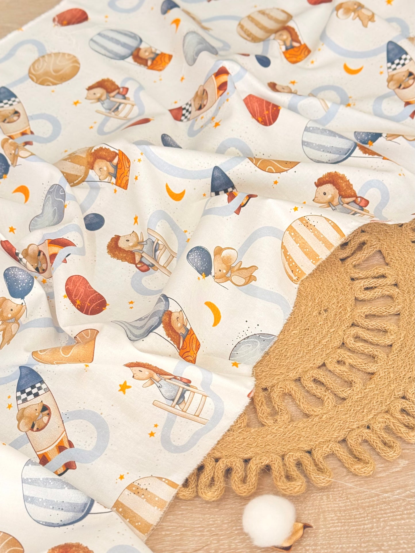 Cotton Twill Space Friends
