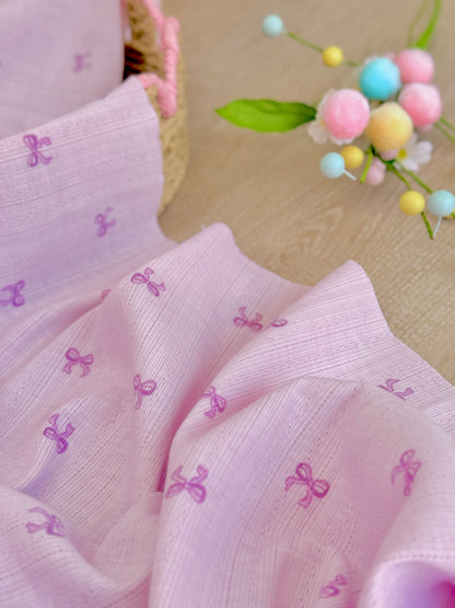 Printed Cotton Jersey Little Bows