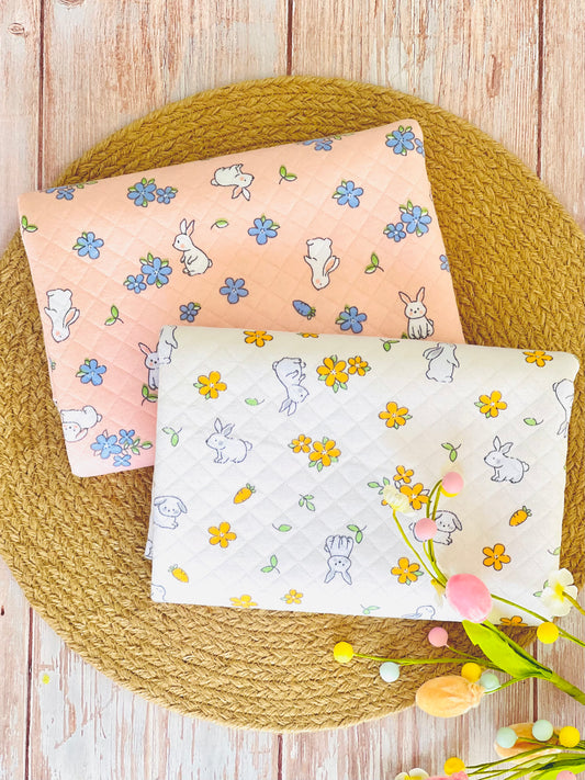 Printed Quilted Fabric Spring Hops