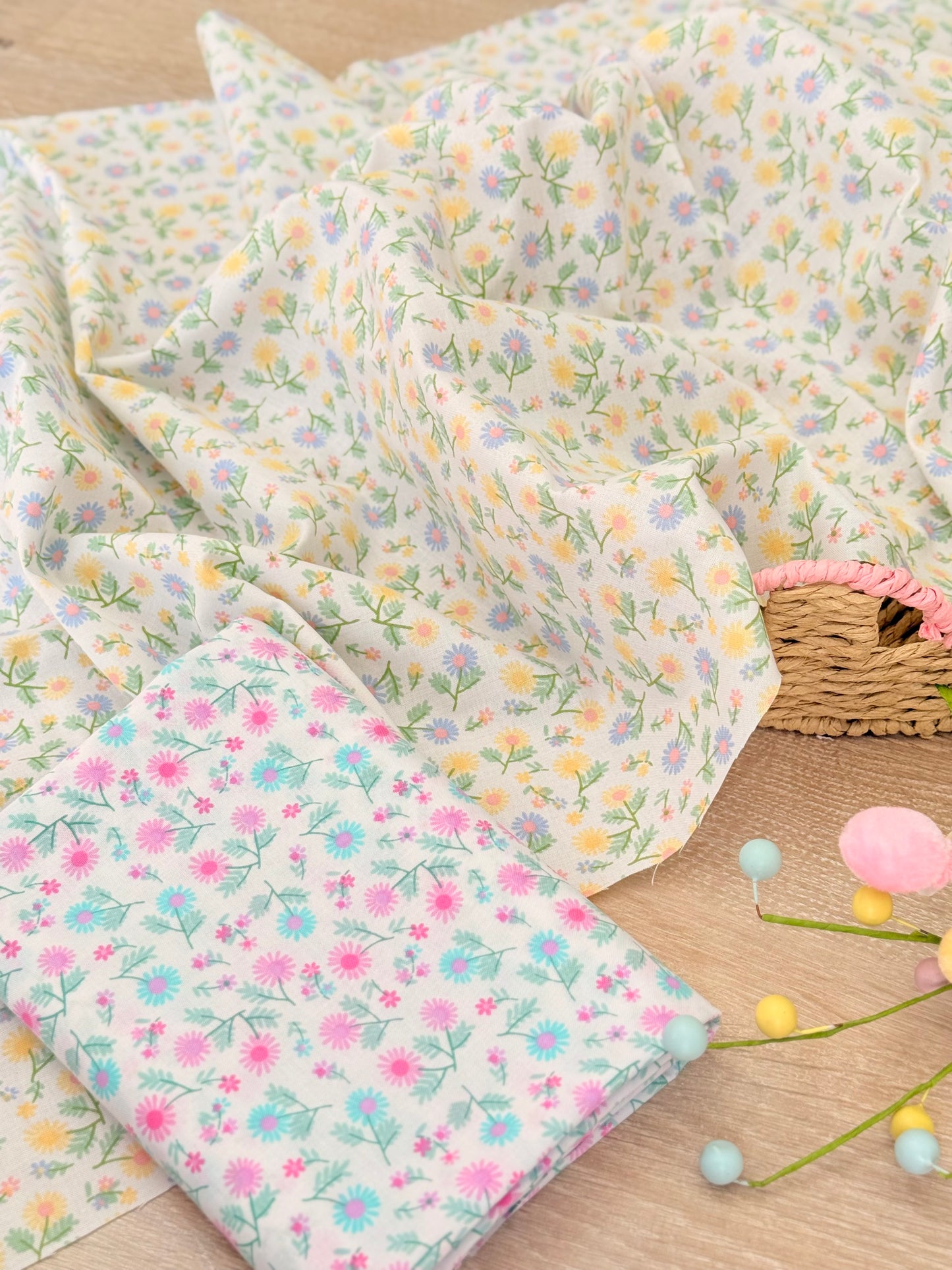 Printed Cotton Pastel Meadow