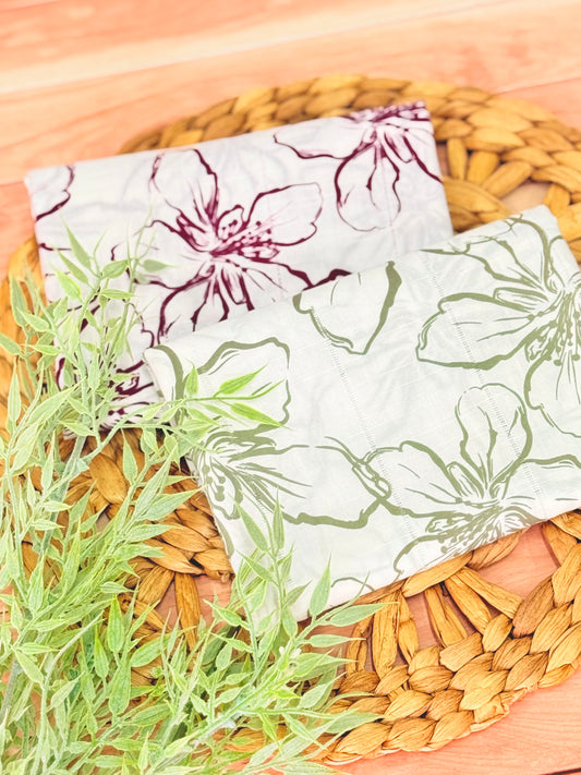 Embroidered Cotton Bloom Lines