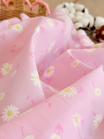 Puff Printed Cotton Daisy Blush