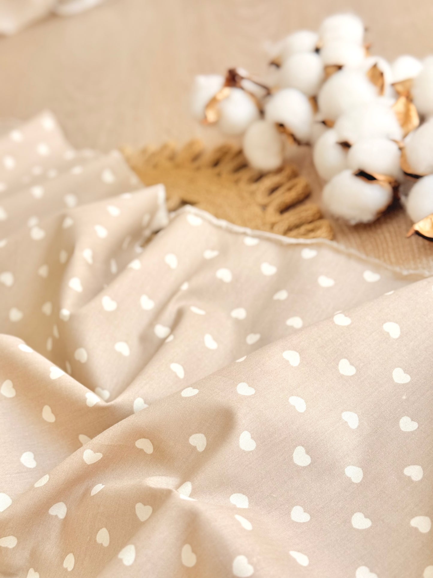 Cotton Twill Pastel Hearts