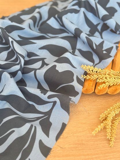 Printed Linen Tropical Silhouette