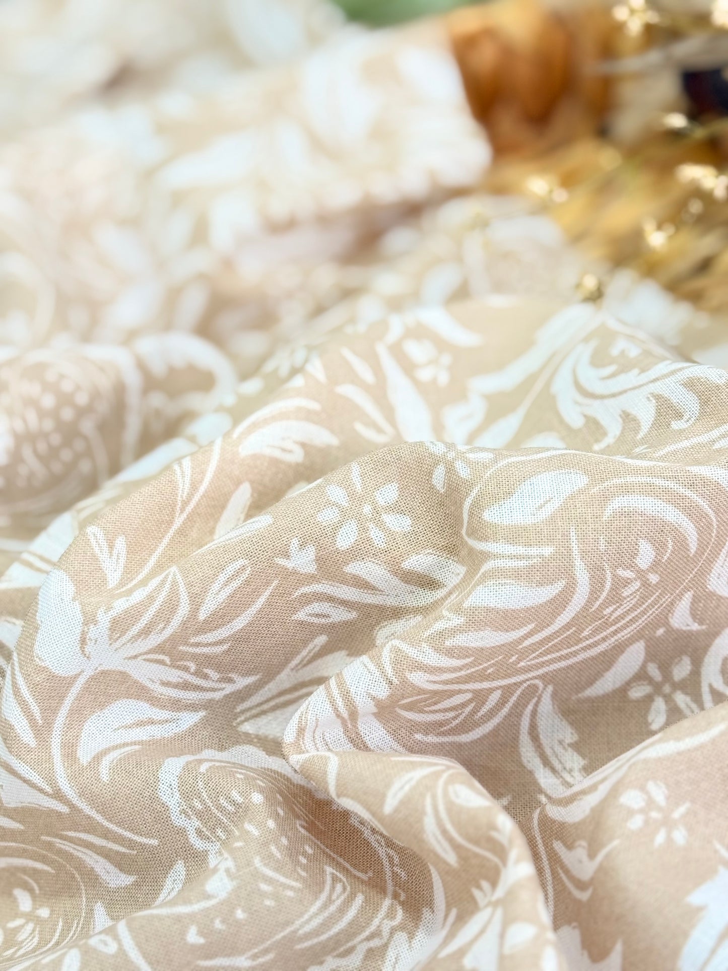 Printed Linen Rustic Garden